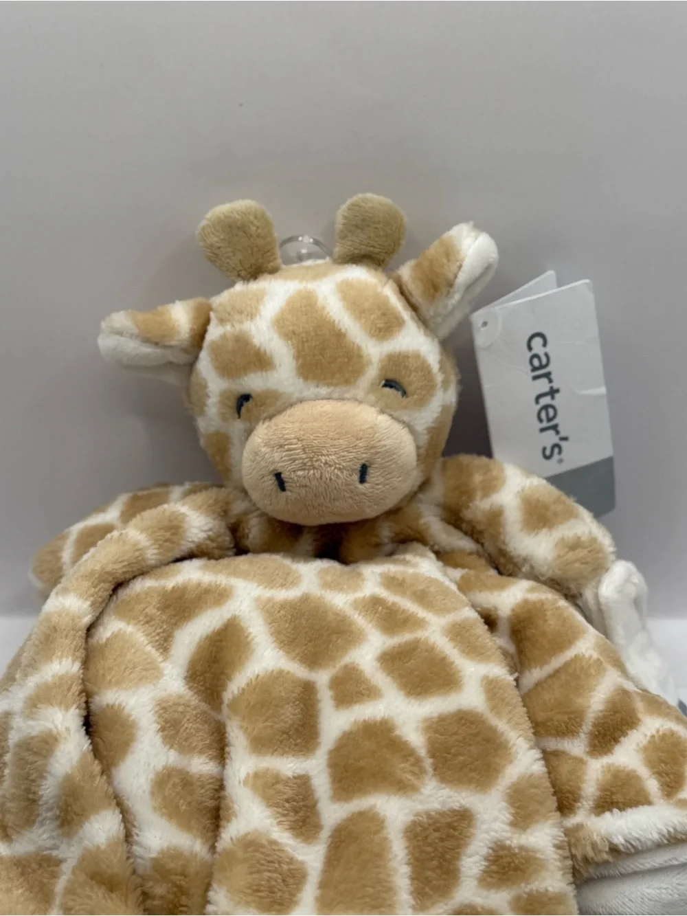 NWT Carters Giraffe Lovey Stuffed Animal Plush Soother Blanket Pacifier Holder